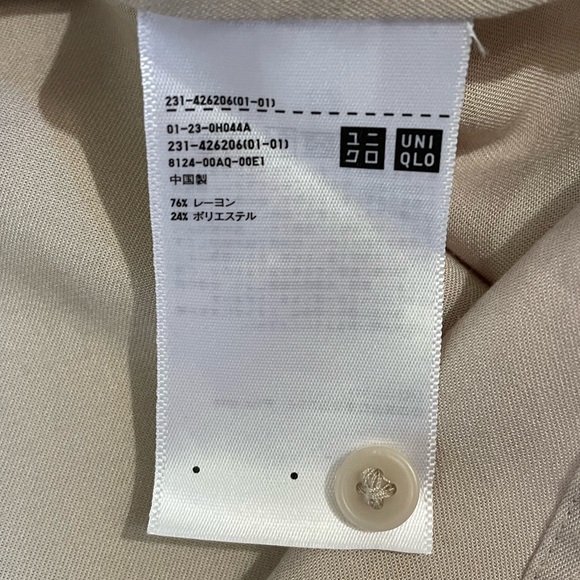 Uniqlo Bow Tie Blouse in Beige - Picture 5 of 6